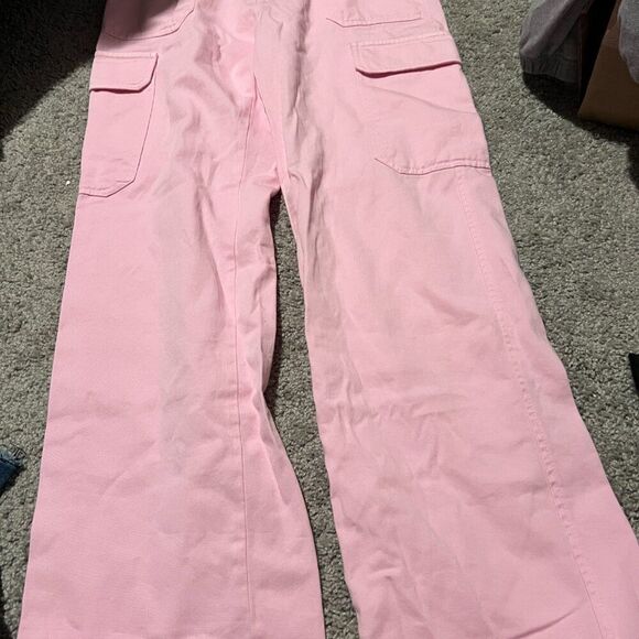 Zara bubblegum pink cargo jeans 6 - Picture 5 of 10
